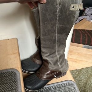 Sorel Slimpack SZ 8.5 Knee High Leather and Rubber riding boots. Cult classic!